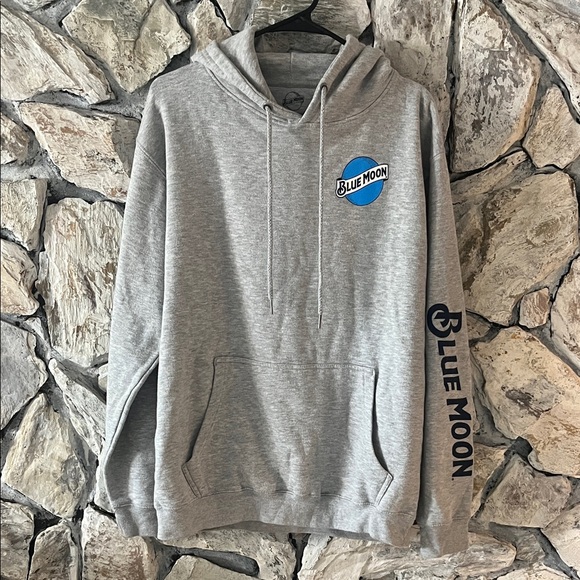 Gray Blue Moon Hoodie - Picture 1 of 1